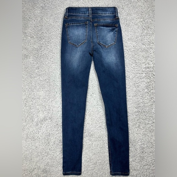 Kancan Jeans Womens 24 Madison Mid Rise Super Skinny Style KC11214D Dark Wash - Picture 4 of 4